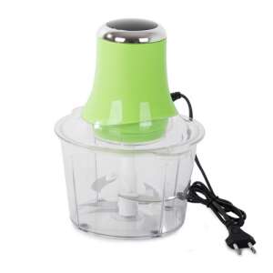 Tocător electric de alimente, verde, cu recipient transparent și lame din oțel inoxidabil - Verk Group