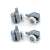 Shower door roller, grey, white, for 4-6 mm glass