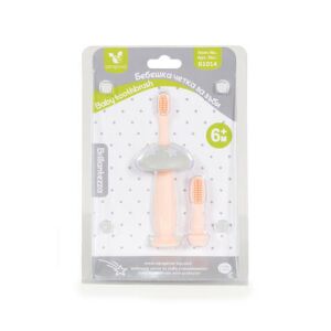 Brillantezza Szilikon Bébi Fogkefe - Rózsaszín, Védővel és Tartalék Fejjel 135614111 - Baba fogkefe