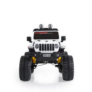 MONI BO Fuego Jeep 3 fehér elektromos kisautó, elölnézet - Cangaroo