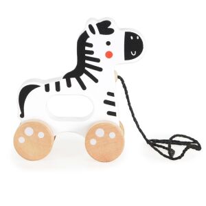 Fajáték Húzható Zebra - Fehér, Fa Játék Kisgyermekeknek 135617565 - Babajáték