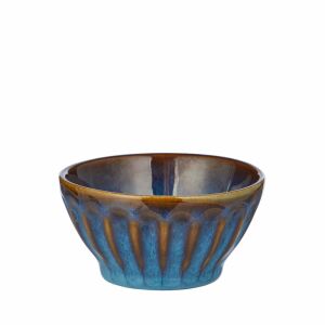 BERGAMO Kék Kerámia Mártogatós Tálka - 110 ml, Reaktív Máz 135618759 - Tál