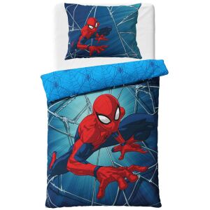 Спален комплект Spiderman Web-Slinger, плик за завивка 140x200cm и калъфка за възглавница 70x90cm - Бельо