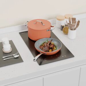 Ciarra indukciós elektromos főzőlap, CRGDBIH2, 2 égőfej, ideális stúdiólakásba/lakókocsiba, kerámia üveg, 10 hőmérséklet-beállítás, 9 teljesítményszint, edényfelismerés, digitális kijelző, ér