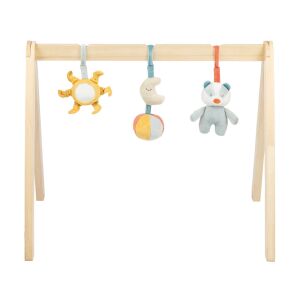 Nattou Felix and Leo wooden baby gym with hanging toys - Baby Gyms & Play Mat