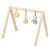 Nattou Felix and Leo wooden baby gym with sun, moon, and badger toys