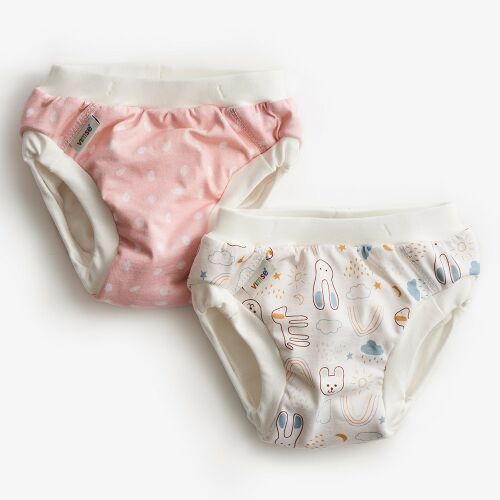 Vimse leszoktató pelenka - Pink Dots / White teddy (2 db) 135633383