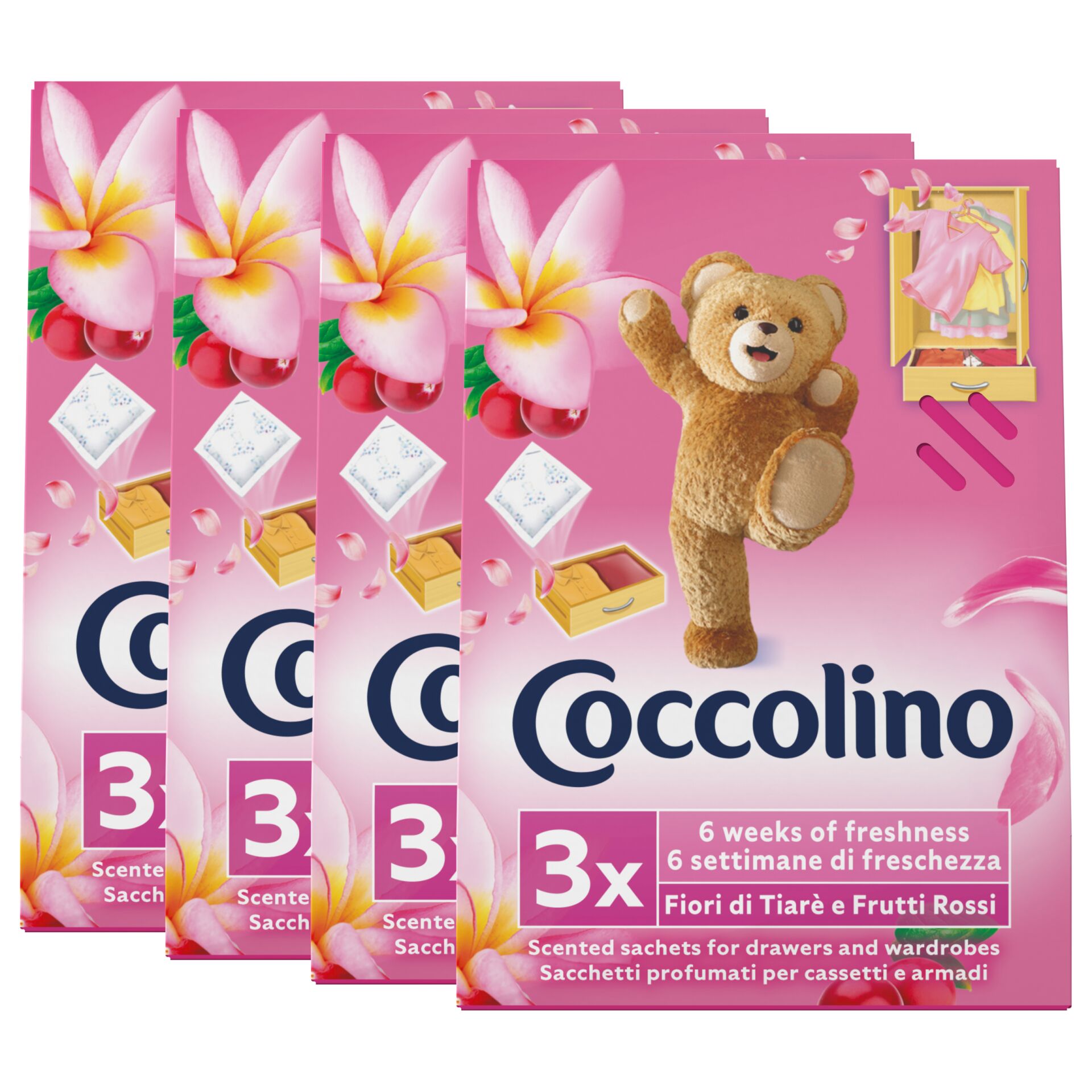E-shop Coccolino Parfumový vankúšik ružový 4x3ks