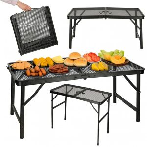 LUARO turistaasztal kemping vendéglátó összecsukható asztal 80 x 40 x 66 x 37 cm