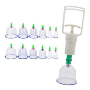 12 db-os HOZRO köpölyöző pohár készlet, vákuumszivattyús masszázshoz, terápiás kezeléshez relaxációhoz és revitalizációhoz