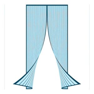 Selling Depot kék mágneses szúnyogháló ajtóra, rovarvédelem - Masszírozó gép