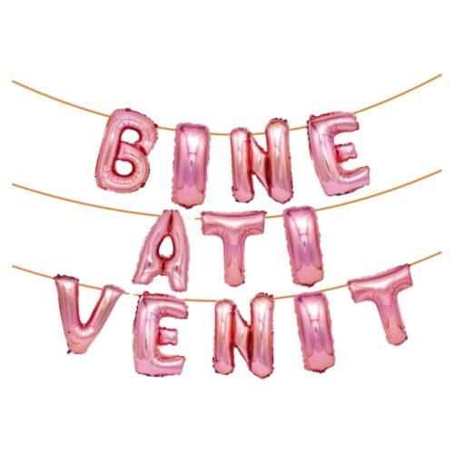 Selling Depot Welcome rózsaszín arany fólia lufi banner