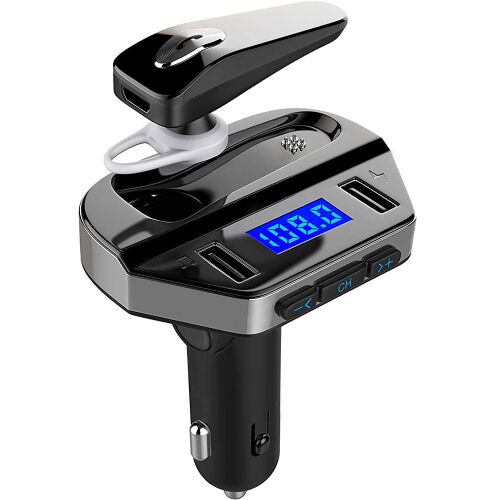 FM Selling Depot Bluetooth 5.0 FM Transzmitter autós töltővel és Bluetooth Headsettel