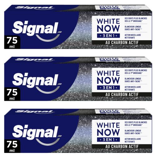 Signal White Now 3in1 White Boost Toothpaste, 3 x 75ml pack