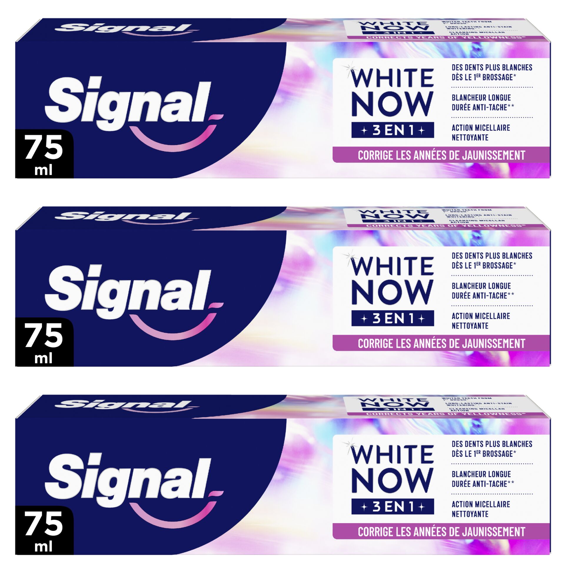 E-shop Signal White Now 3v1 Forever Young zubná pasta 3x75ml