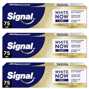 Pasta de dinti Signal White Now 3in1 Hello Glow, pachet 3 x 75ml - Frumusețe și sănătate