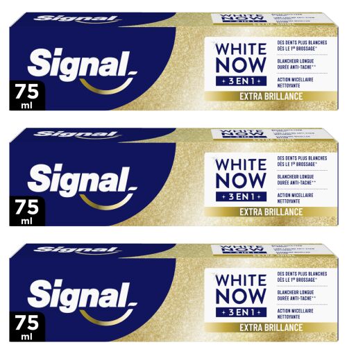 Signal White Now 3in1 Hello Glow Zahnpasta, 3 x 75ml Packung