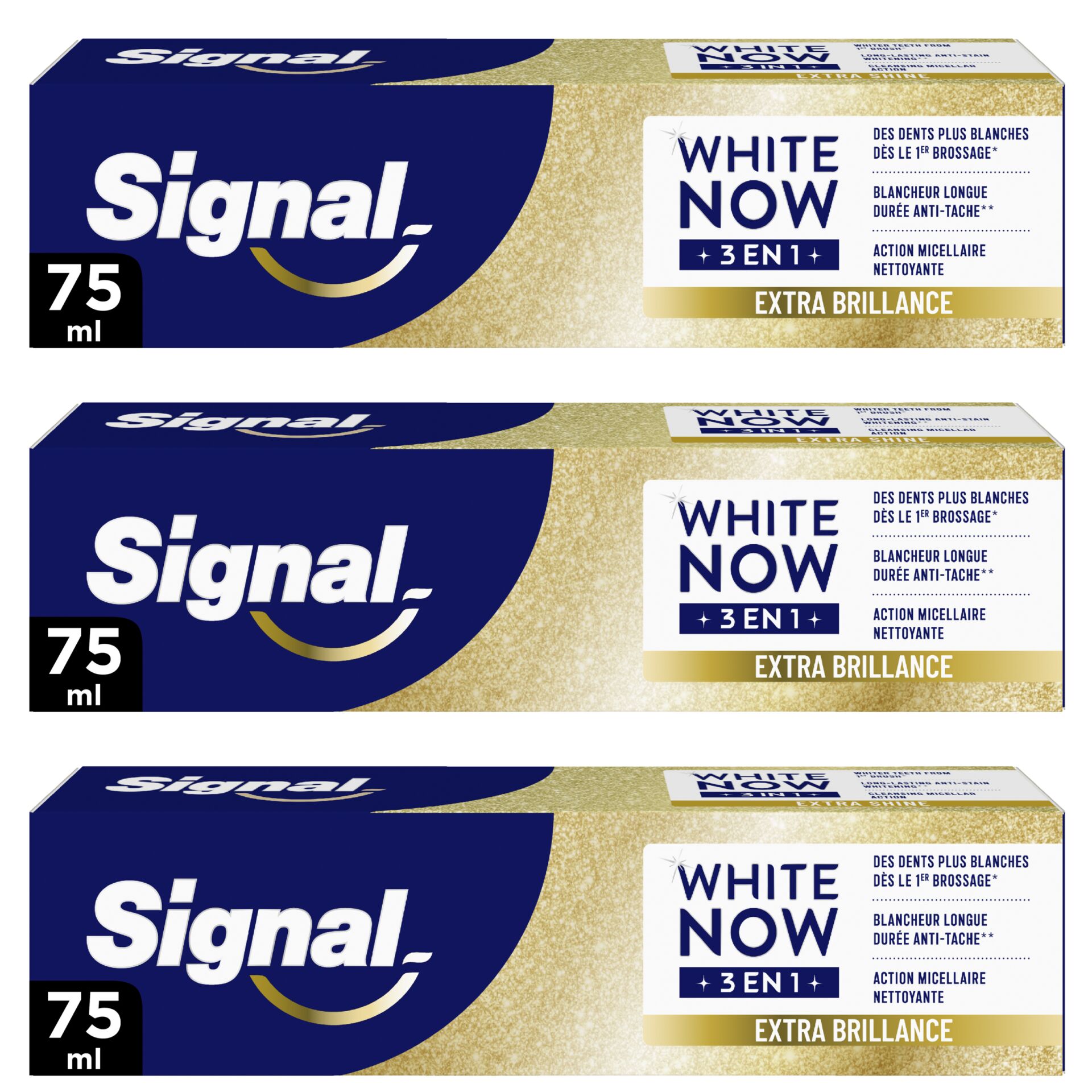 E-shop Signal White Now 3v1 Hello Glow Zubná pasta 3x75ml
