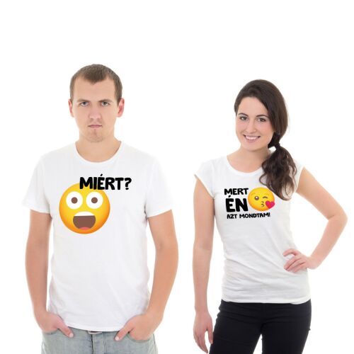 Emoji | grafikás páros pamutpóló
