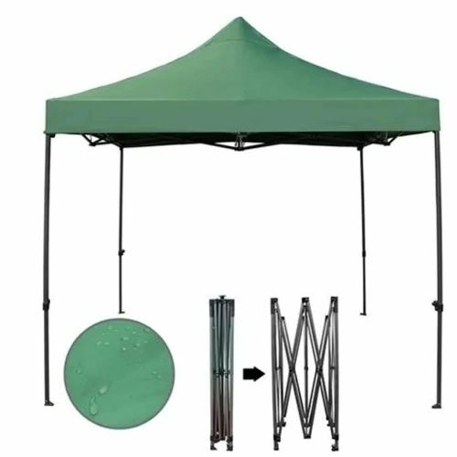 Zöld 3x3m összecsukható kerti pavilon fémvázzal és ponyvával