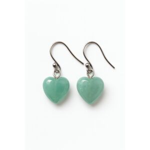 Náušnice s príveskom z prírodného zeleného avanturínu v tvare srdca 135665582 - Dámske náušnice