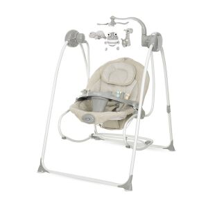 Elölnézet a Lorelli Tango Beige Dots elektromos babahintáról - Lorelli Baba pihenőszék, Elektromos babahinta