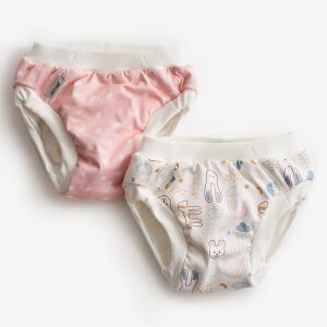 Vimse leszoktató pelenka - Pink Dots / White teddy (2 db) 135678651 - Pop-in