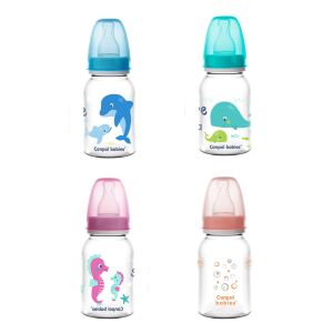 Canpol babies Keskeny nyakú cumisüveg, 120 ml, LOVE&amp;SEA 135680787 - Canpol babies