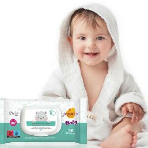 JimJams Baby törlőkendő babával fürdőköpenyben, 52 darabos, illatmentes - Jimjams
