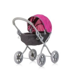 Chipolino Daisy játék babakocsi - Grey/Pink linen 135681030 - Chipolino
