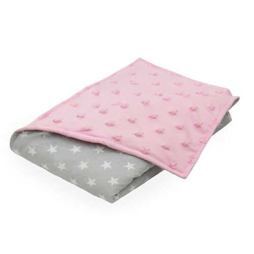 Scamp Minky-vászon takaró 75*100cm Rózsa-szürke csillagos 135682191