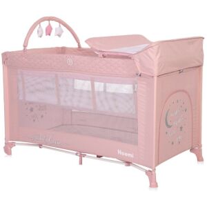 Lorelli Noemi 2 Plus Mellow Rose Star Utazóágy pelenkázó feltéttel és játékhíddal - Utazóágy és Kiegészítői