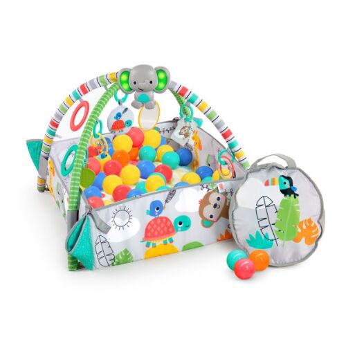 Bright Starts 5-in-1 Your Way Ball Play Gym, Totally Tropical theme, with 40 balls and storage bag
