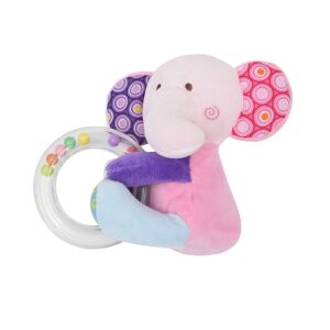 Lorelli Toys Plüss gyűrűs játék - Pink elefánt 135684388 - Csörgő