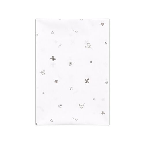 Lorelli Honey Bunny Beige baba lepedő 100x150cm, puha pamut kiságy lepedő - Lorelli