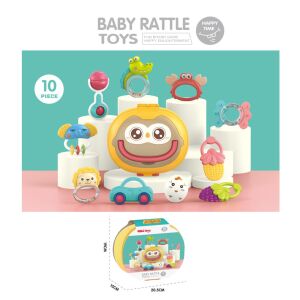 Chipolino 10 db-os csörgő és rágóka szett, tároló dobozzal 135685371 - Chipolino