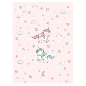 Color pelenkázólap sík 70x50cm - Unikornis rózsa