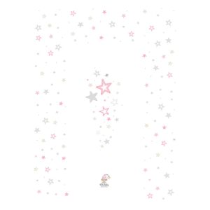 Color pelenkázólap sík 70x50cm - Rózsaszín csillag