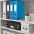 Leitz Lever Arch Files and storage boxes on a shelf