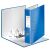 Open Leitz A4 Lever Arch File in blue, 180 degree mechanism