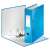 Leitz A4 ring binder, blue, 8cm, 180° open
