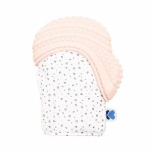 Kikkaboo bébikesztyű, szilikonos rágókával, Szavanna - pink