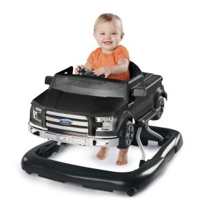 Bright Starts Ford F-150 baby walker, black truck design - Baby Walker, Push & Pull Toy and Developmental Toy for Toddler