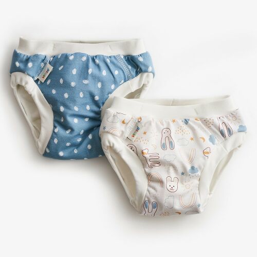 Vimse leszoktató pelenka - Blue Dots / White teddy (2 db) 135690674