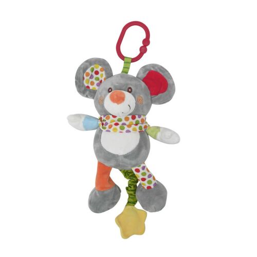 Lorelli Toys zenélő plüss egér játék babakocsihoz és kiságyhoz - Babakocsi és kiságy játék