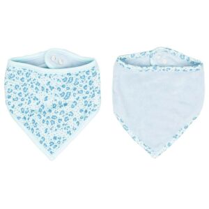 Bandana nyálkendő 2 db Bébé-jou Leopard Blue 135691281 - Nyálkendő