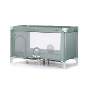 Chipolino Capri Fix Hippo Green Utazóágy - Hordozható kiságy hippo mintával - Utazóágy és Kiegészítői