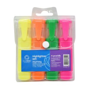 Szövegkiemelő lapos testű készlet, Bluering®, 4 klf. szín 135697906