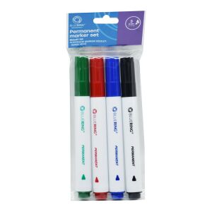 Alkoholos marker készlet, 3mm, kerek hegyű 4-es készlet Bluering® 135699806