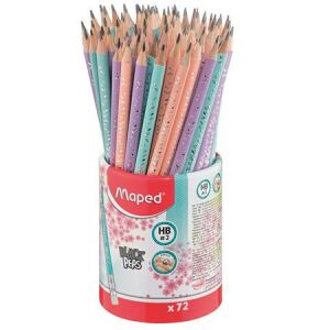 Grafitceruza radírral, ceruzatartó, HB, háromszögletű, MAPED "Black'Peps Pastel", vegyes pasztell színek 135699908 - Grafitceruza